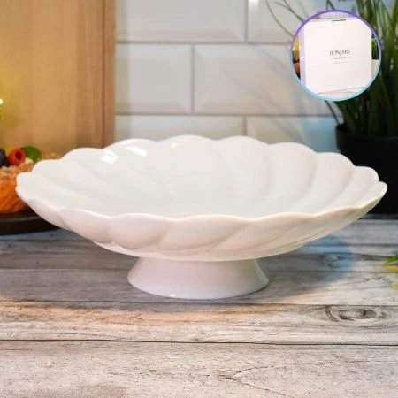 Фруктовница на ножке фарфор 30,5см (4)