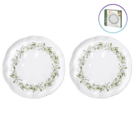 Тарелки мелкие набор 2шт 25,5*2,5см керамика Apple Garden обеденные (12)