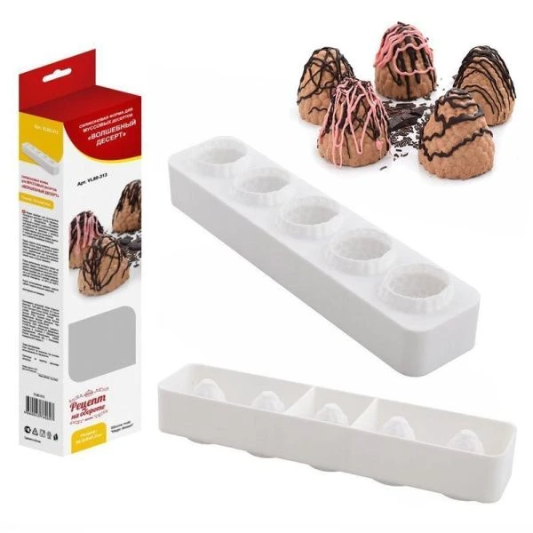 Форма для муссовых десертов силикон 39,5*9*6,5см Волшебный десерт