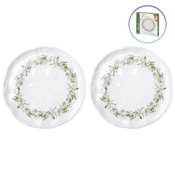 Тарелки мелкие набор 2шт 25,5*2,5см керамика Apple Garden обеденные (12)