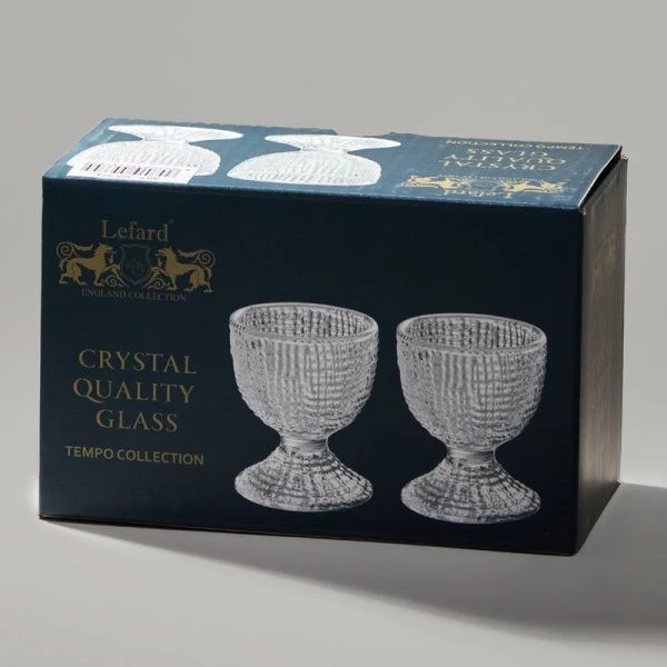 Набор подставок под яйцо 2шт 5,5*6см стекло Tempo (36)