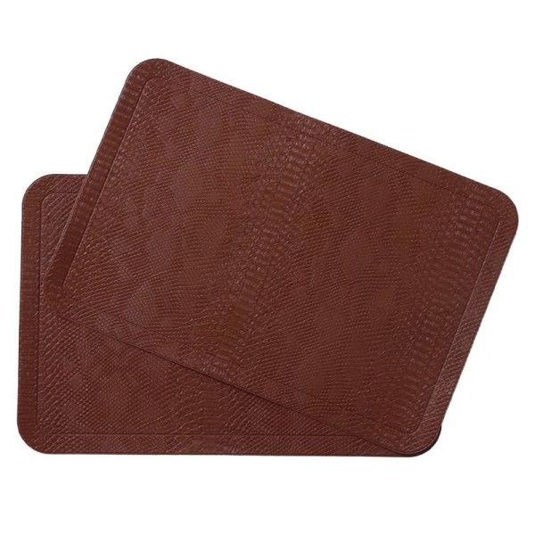 Набор салфеток сервировочных ПВХ 2шт. 45*30см экокожа Magistro коричневый (30)