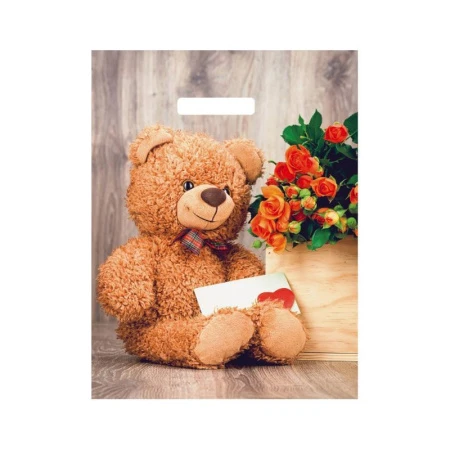 Пакет с вырубной ручкой 31*40см полиэтилен Тедди (50/1000)