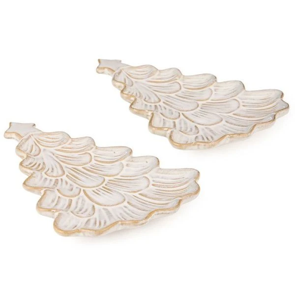 Блюдо набор 2шт 18,2*13,3*2см керамика Pine Cones (16)