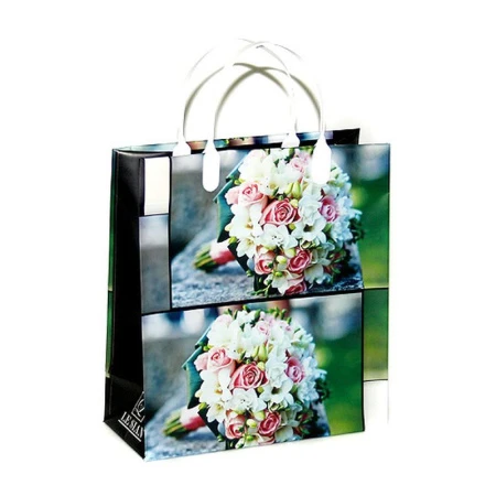 Пакет с пластиковой ручкой 23*25*10см Твин-букет 01-090 мал. (20/200)