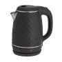 Чайник электрический 1,6л пластик DELTA  DL-1113 двойная стенка 1500Вт черный (12)