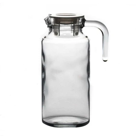 Кувшин 1,3л стекло БЕЙСИК с прозр. пластиковой крышкой (6)