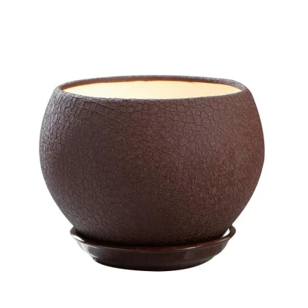 яяяГоршок цветочный керам. Шар 1,4л шелк шоколад (6) яяяГоршок цветочный керам. Шар 1,4л шелк шоколад (6)