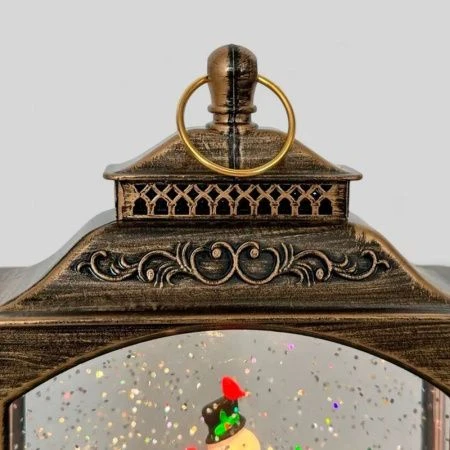 Фонарь новогодний музык. со снегом и водой 30*22*9см usb,от батареек (в комплект не входят)(8)JC-169