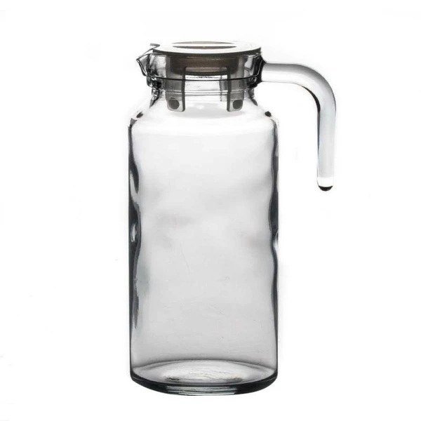 Кувшин 1,3л стекло БЕЙСИК с прозр. пластиковой крышкой (6)