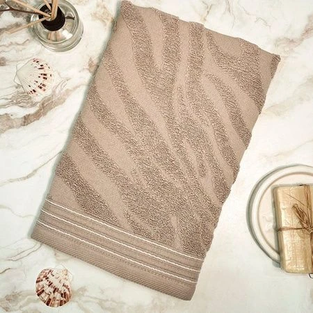 Полотенце махровое 70*140см Сафари 08-176 темно-бежевый 450г