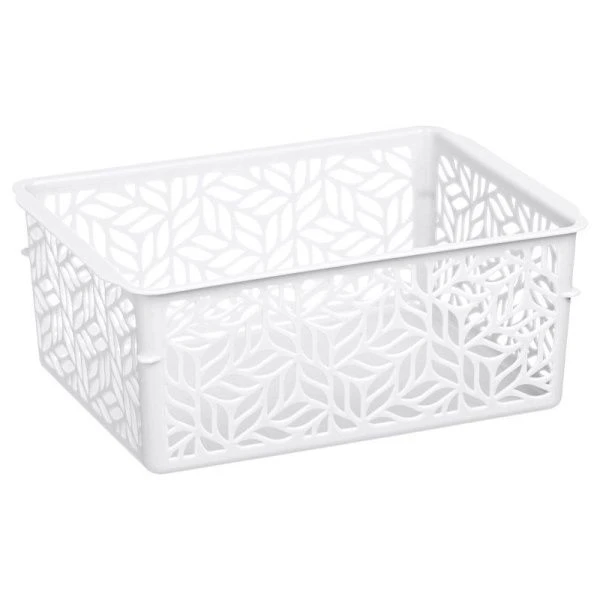 Корзина для хранения 1,4л 190*140*75мм пластик Linden белая  (24) 221313029/01