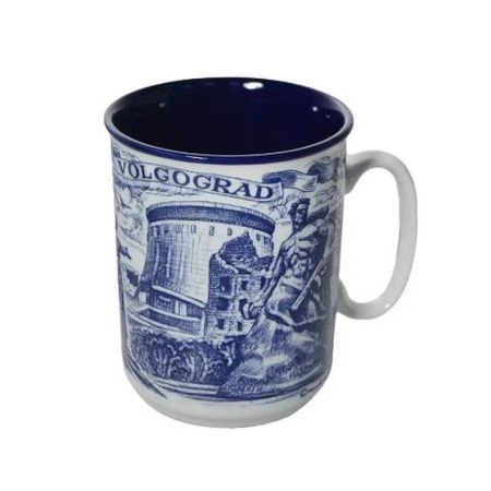 Кружка 300мл фарфор ВОЛГОГРАД кобальт 060-80 (1)