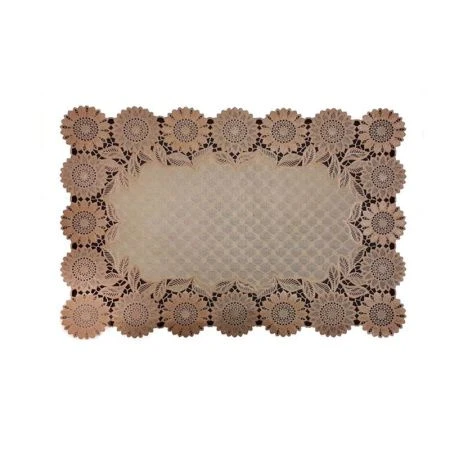 Салфетка сервировочная 12*18 (30*45см) ПВХ SP-101 бежевая/корич. (12/360)