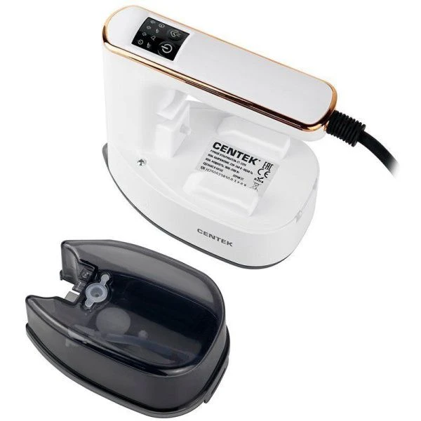 Отпариватель ручной пластик Centek CT-2393 белый 2100Вт 200мл, LED-дисплей, керам.подошва