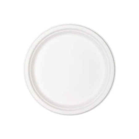 Тарелка одноразовая 22,5см БИО (растительное волокно) белая (50/350)