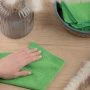 Салфетки набор 10шт 30*30см микрофибра зеленая ГОРНИЦА