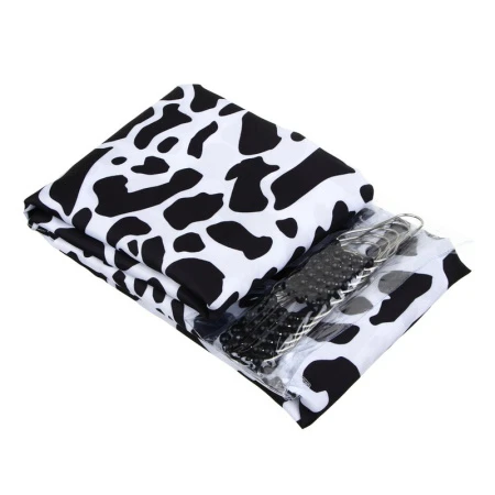 Штора для ванной текстиль с пропиткой 180*200см с кольцами Ночь (48)