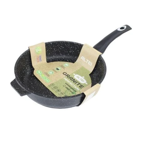 Сковорода 26см алюминий АП Granit Perfection black с несъемной ручкой (10)