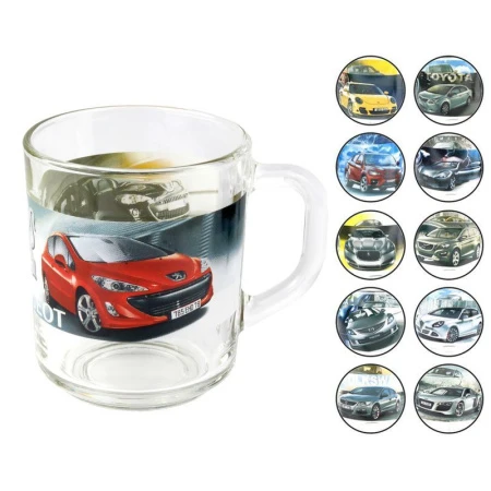Кружка 200мл стекло МАШИНЫ (20)