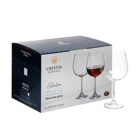 Бокалы для вина бургундского набор 6шт 670мл стекло БАРБАРА/МИЛВУС 1SD22/670 (8) 22563