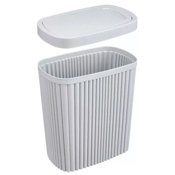 Контейнер для мусора 5,9л 225*140*253мм пластик VELVET светло-серый флэк с подвижной крышкой (6) Контейнер для мусора 5,9л 225*140*253мм пластик VELVET светло-серый флэк с подвижной крышкой (6)