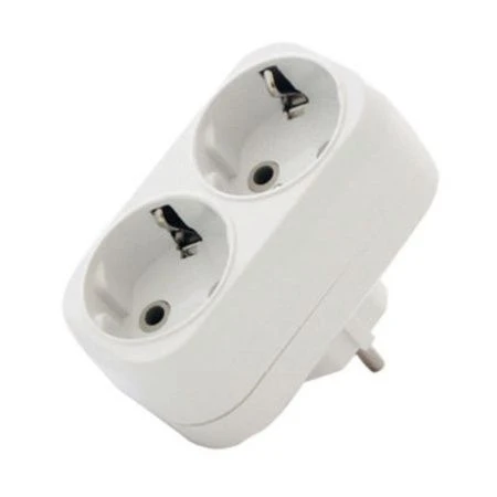 Разветвитель (двойник) пластик с заземлением 16А