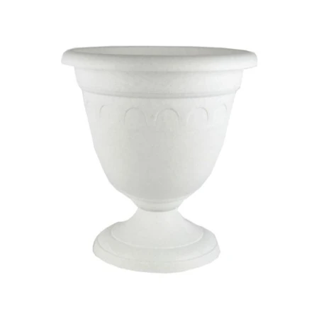 Вазон высокий 5,6л d26см пластик КОЛЫВАНЬ мрамор (12) ап