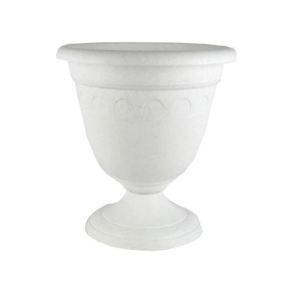 Вазон высокий 5,6л d26см пластик КОЛЫВАНЬ мрамор (12) ап