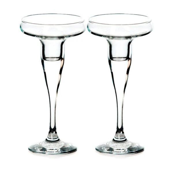 Подсвечники набор 2шт 17см стекло БЕЙСИК (8)