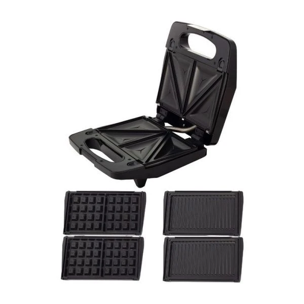 Гриль электр. металл 800Вт АП пластины 21*12см,3в1 (вафли, гриль, сэндвичи), инд. нагрева,(6)