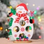 Фигурка новогодняя Снеговик с игрушками 25*17*6,8см дерево JC-16358 (40)