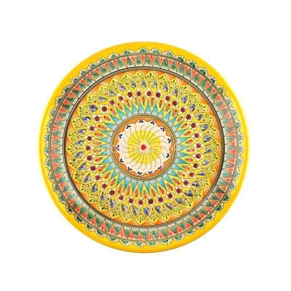 Блюдо (ляган) 26см керамика желтый (20)