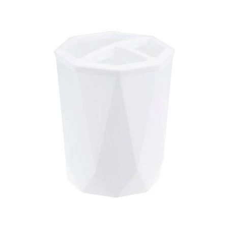 Подставка для зубных щеток 9,5*11,5см пластик ПРИЗМА Белый (13)