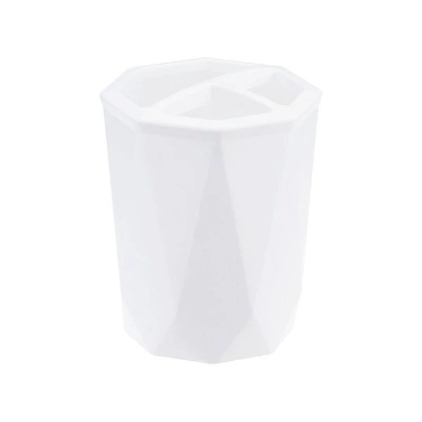 Подставка для зубных щеток 9,5*11,5см пластик ПРИЗМА Белый (13)