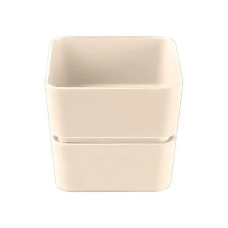 Кашпо 450мл 8,6*9,6*9,6см пластик ФИОРИ кремовый (24)