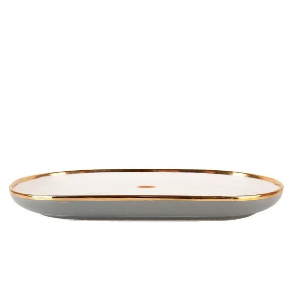 Блюдо 30*16,3*3см фарфор Royal line. Gray овальное (4/24)