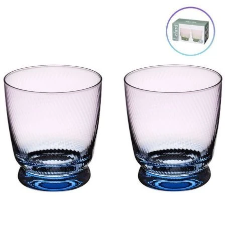 Стаканы набор 2шт 360мл стекло Twist & Shine фиолетовый (20)