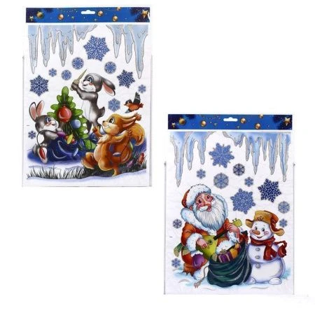 Наклейка новогодняя бумага/пластик 41*29см Новый год 610-259 (12/450) Наклейка новогодняя бумага/пластик 41*29см Новый год 610-259 (12/450)