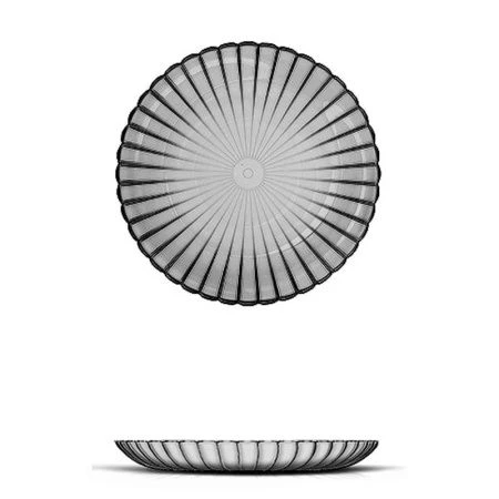 Тарелка мелкая 19,6см стекло МАГИЯ ГРАФИТ десертная (36)