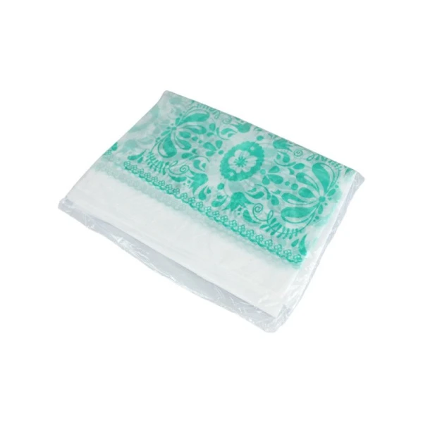 Скатерть одноразовая 120*150см полиэтилен КАЙМА в инд.уп. ЮХО33462 (200)