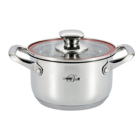 Кастрюля 3,5л нерж.сталь стекл.крышка 20см 5-ти шаговое термоаккум.дно Bohmann BS 2900-20 (6)