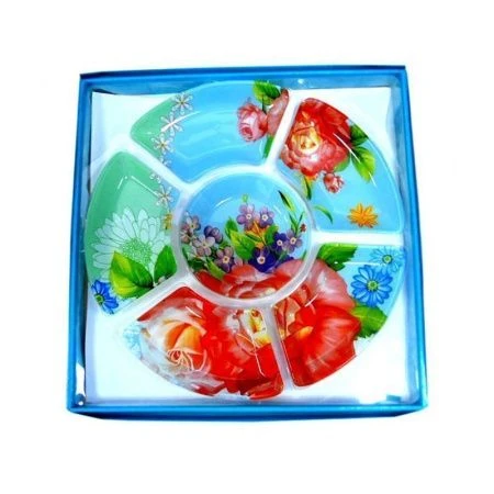 Менажница 6 секций фарфор АМУР круглая 36см арт.01074313 (8)