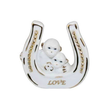 Фигурки Обезьянки с подковой фарфор 8,1*3,6*7,1см, B2974'DIN2877 (1-120)
