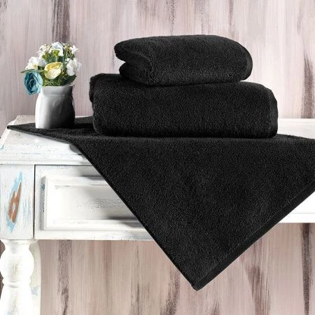Полотенце 70*140 микрокотон Karna MORA черный 600г