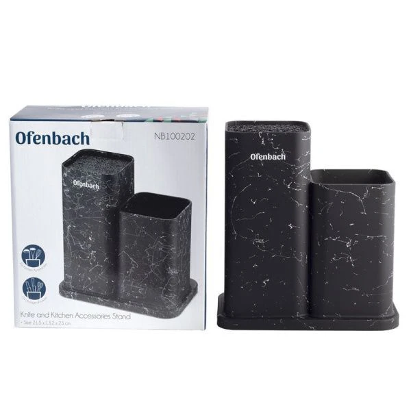 Подставка для ножей с наполнителем 21,5*13,2*23см пластик (6)