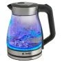 Чайник электрический 1,8л стекло 1500Вт DELTA DL-1124 черный (12)