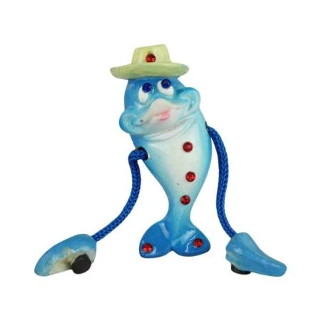 Магнит Дельфинчики с висящ.ножками h=7см пластик. SF5103А (24/576) БСА