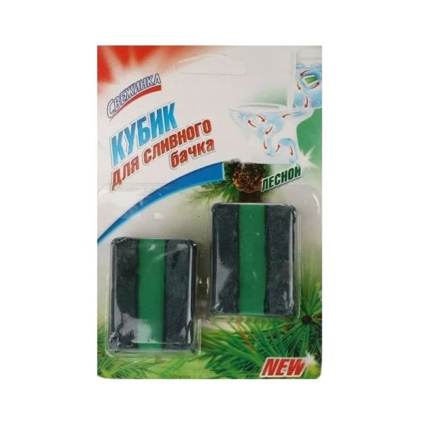 Кубик для смывного бачка с гелевой вставкой Свежинка лесной 2*50г (32)