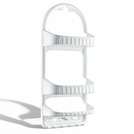 Полка прямая 3 ярусная 120*270*620мм пластик ДУНЯ белая (12)